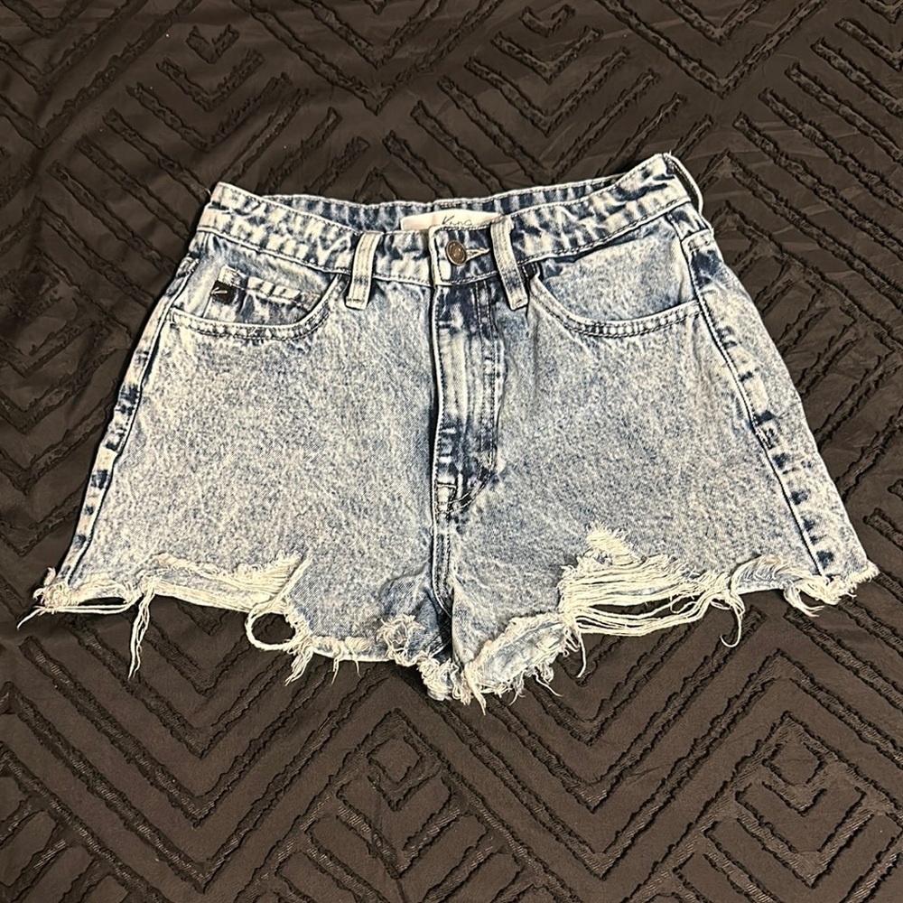 KanCan Blue Distressed Jean Shorts High-Waisted